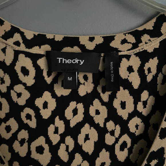 Theory Leopard Print Sheath Dress Womens Size Medium - Picture 4 of 5